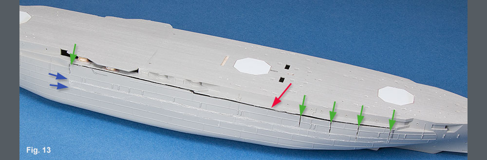 Hull modification process for Trumpeter USS Texas 1/350