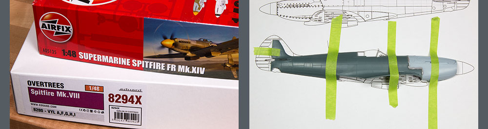Spitfire Mk XIVc Conversion using Eduard and Airfix Kits 1
