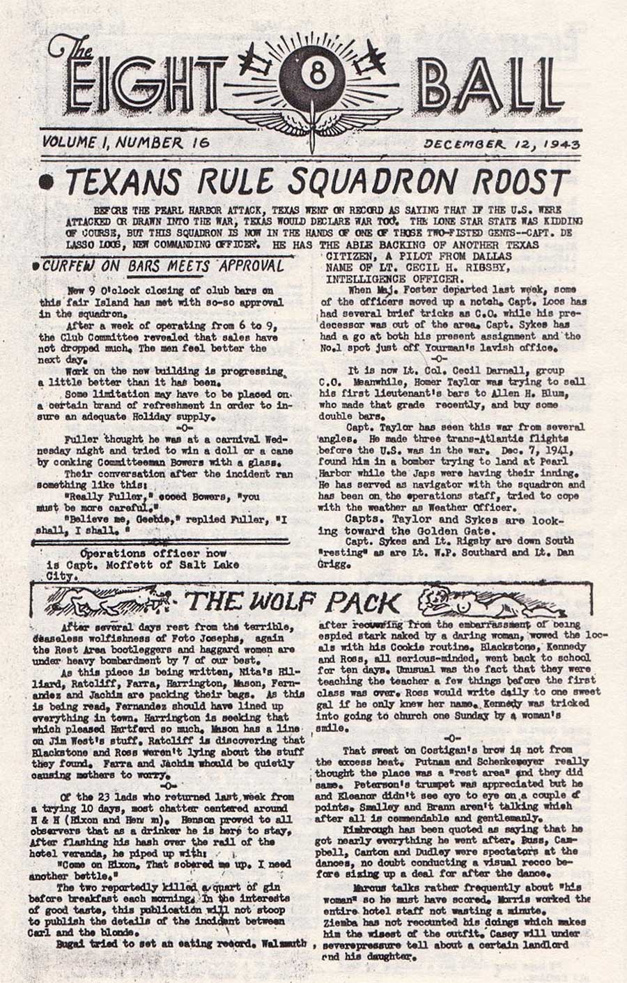 8th Photo Recon Newsletter