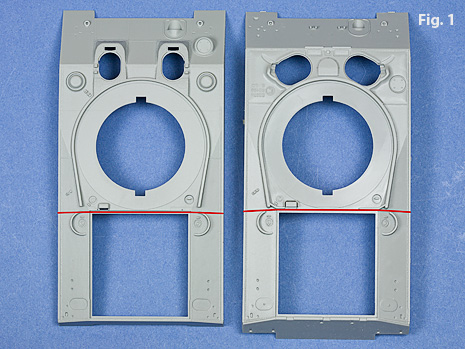 Dragon Sherman two stock hulls with cut lines